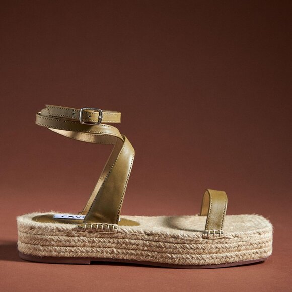 NIB CAVERLEY Jude Espadrille Sandals, Size EU 40 9.5 US Women, in Moss - Picture 1 of 7
